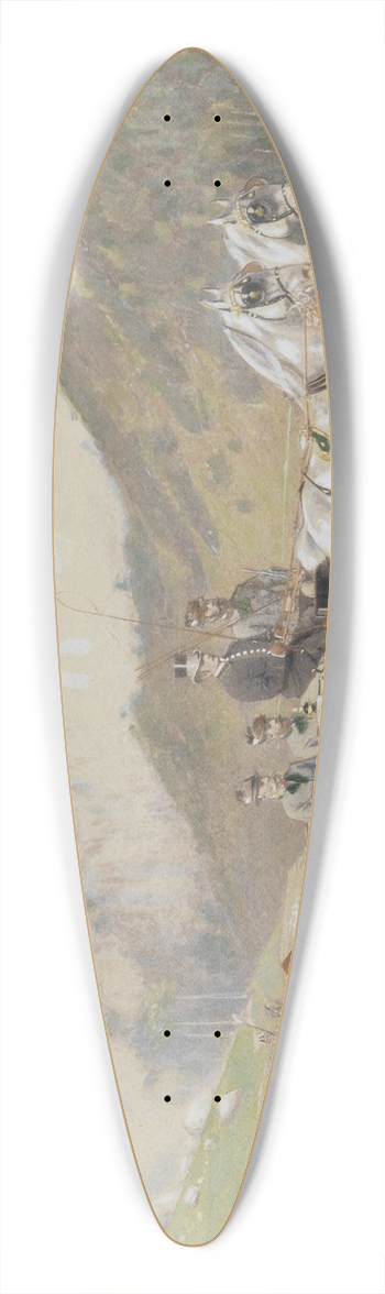 Heinrich Gottfried Wilda - Kaiserliche Kutschenausfahrt im Salzkammergut 39.3 inch art pintail longboard deck