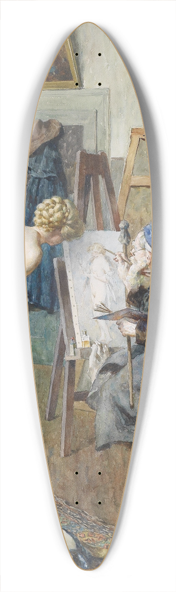Heinrich Rettig - Im Atelier 39.3 inch art pintail longboard deck