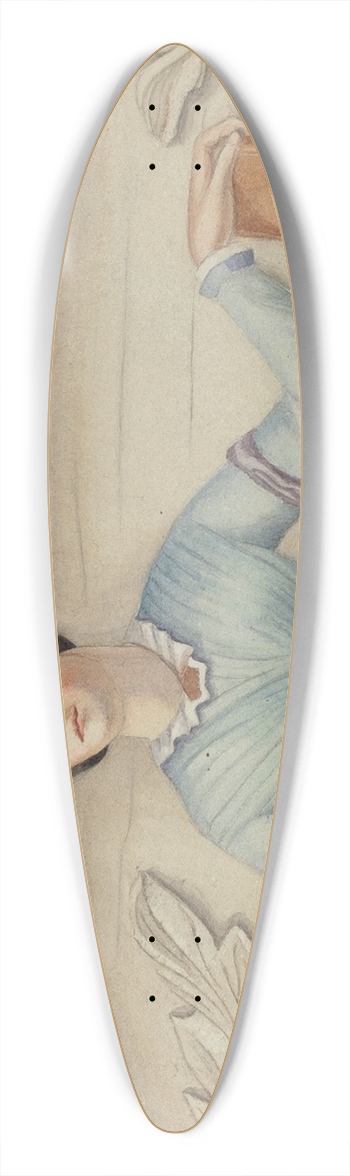 Helen E. Gilman - Stern Board 39.3 inch art pintail longboard deck