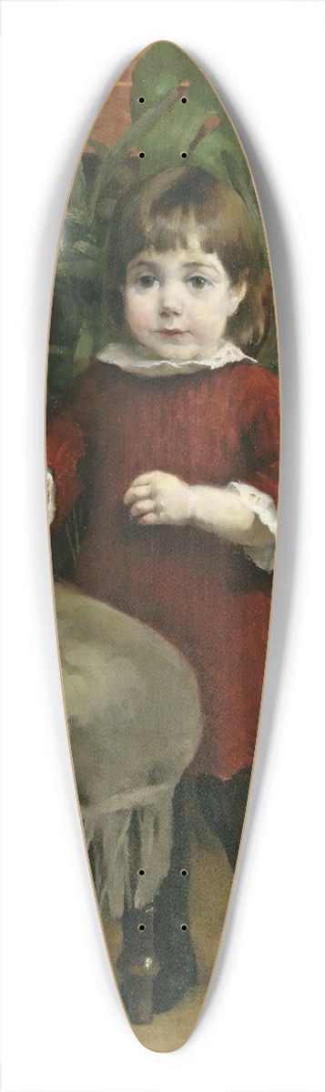 Helene Schjerfbeck - Little Gudrun 39.3 inch art pintail longboard deck