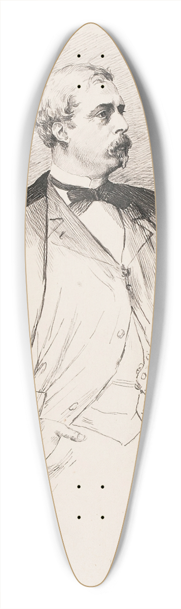 Helene Schjerfbeck - Portrait of a Man 39.3 inch art pintail longboard deck