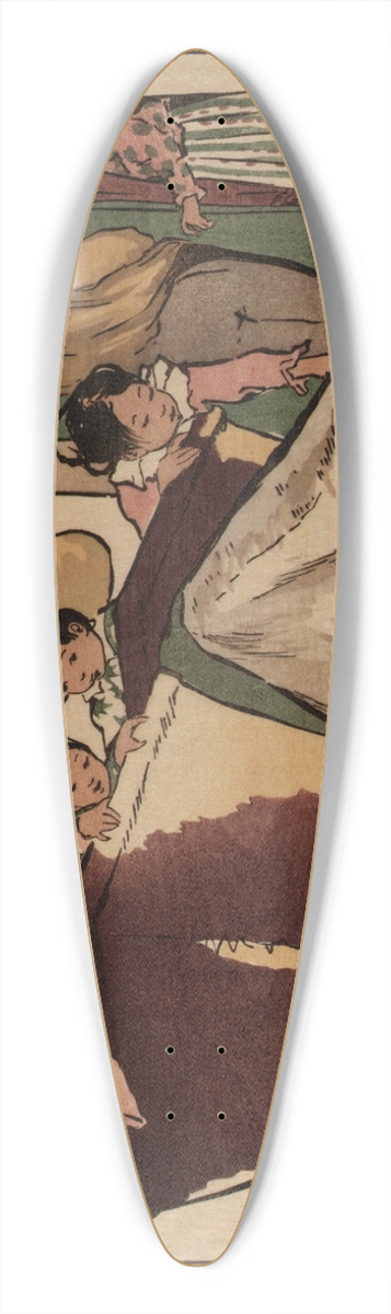 Helen Hyde - An Interlude 39.3 inch art pintail longboard deck