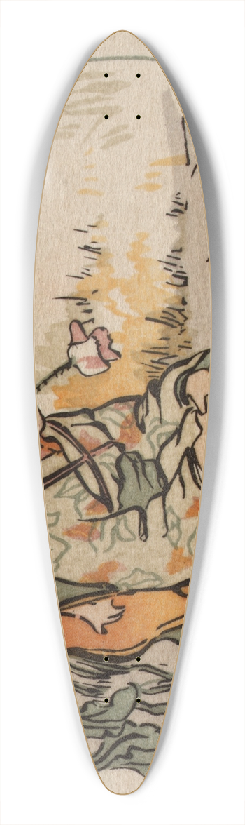 Helen Hyde - A Weary Little Mother 39.3 inch art pintail longboard deck