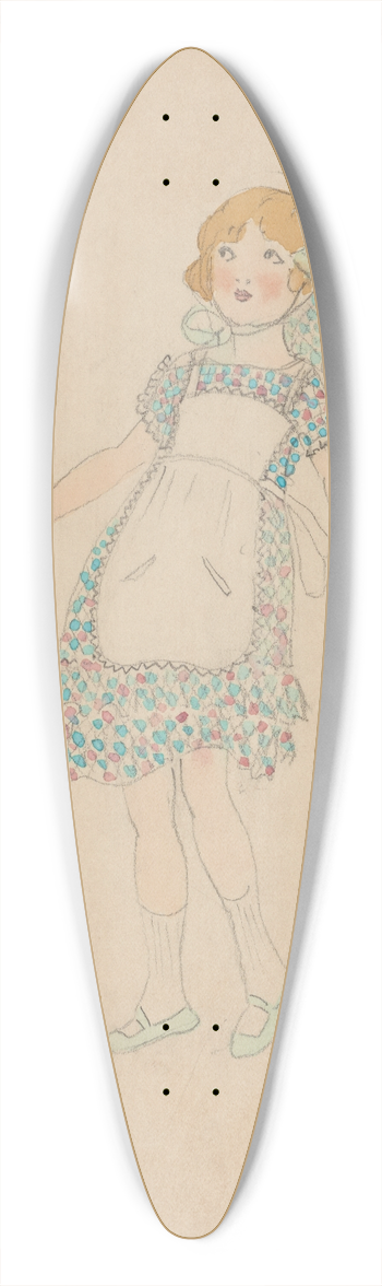 Helen Marguerite O'Kane - School Children 39.3 inch art pintail longboard deck