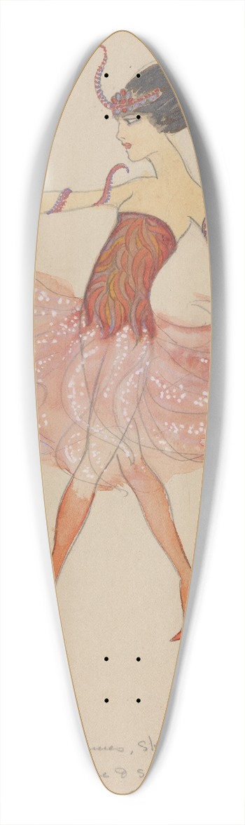 Helen Marguerite O'Kane - Tribal Dance-Miss Payne 39.3 inch art pintail longboard deck