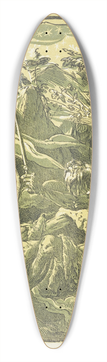 Hendrick Goltzius - Demogorgon in the Cave of Eternity 39.3 inch art pintail longboard deck