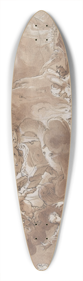 Hendrick Goltzius - The Fall of Phaeton 39.3 inch art pintail longboard deck