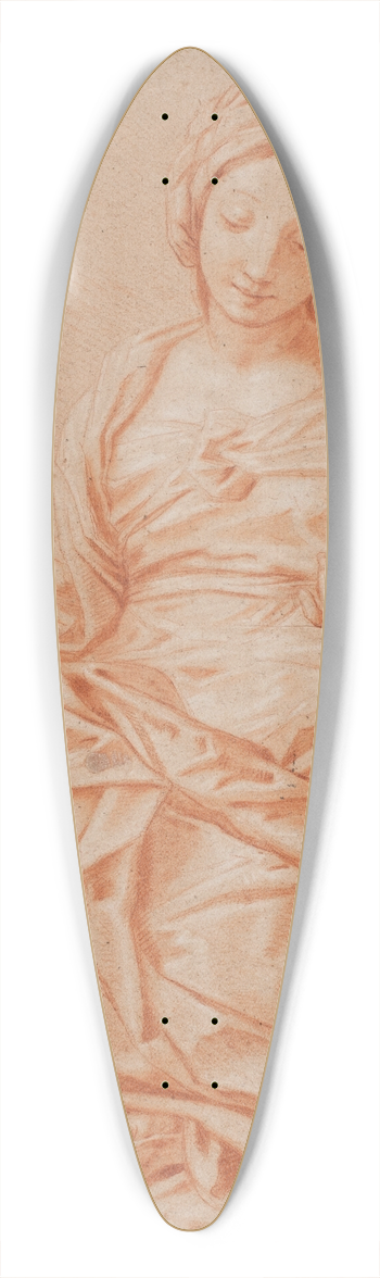 Hendrik Krock - Siddende kvinde med turban 39.3 inch art pintail longboard deck