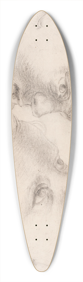 Hendrik Krock - To barnehoveder 39.3 inch art pintail longboard deck