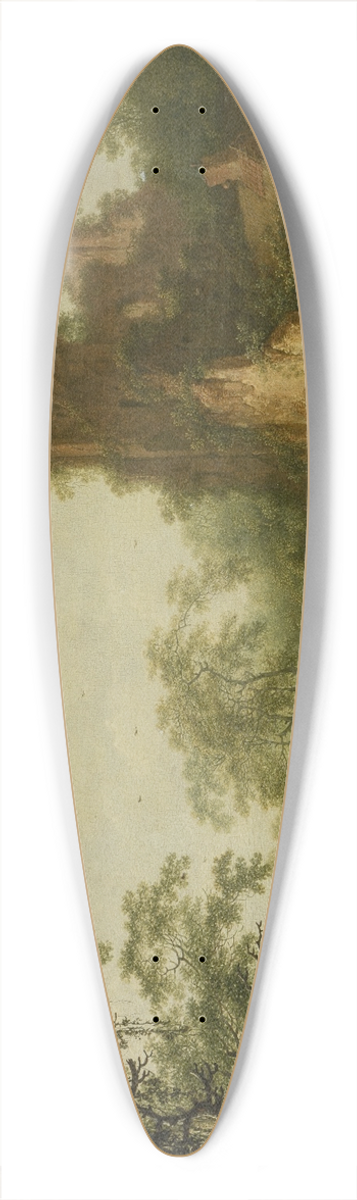 Hendrik Meyer - Landscape with Herd of Sheep in Front of a Peasant Hut in a Ruins 39.3 inch art pintail longboard deck