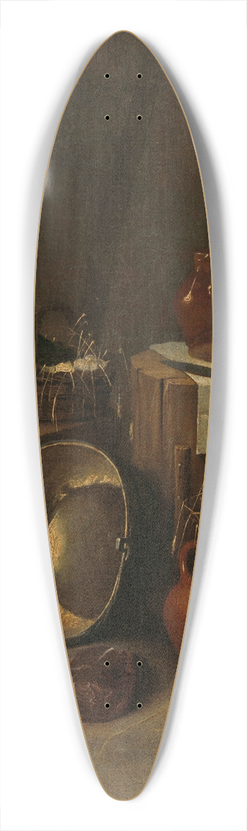 Hendrik Potuyl - Still life in a stable 39.3 inch art pintail longboard deck