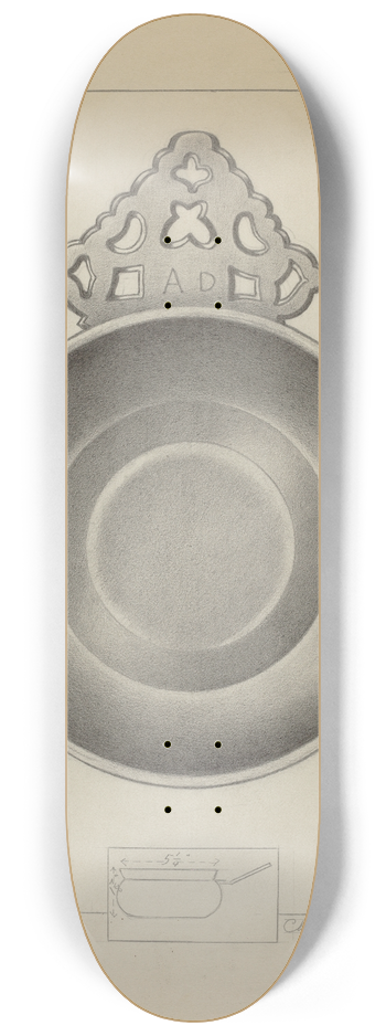 Charles Cullen - Pewter Porringer 8.25 inch art skate deck