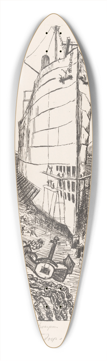 Henri Braakensiek - Antwerpen 39.3 inch art pintail longboard deck