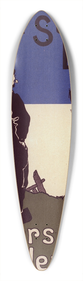 Henri Cassiers - Red Star Line 39.3 inch art pintail longboard deck