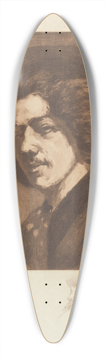 Henri-Charles Gurard - Portrait of Whistler 39.3 inch art pintail longboard deck