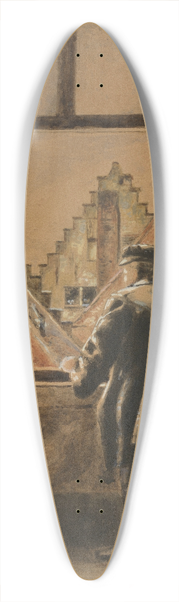 Henri de Braekeleer - Man at the Window 39.3 inch art pintail longboard deck