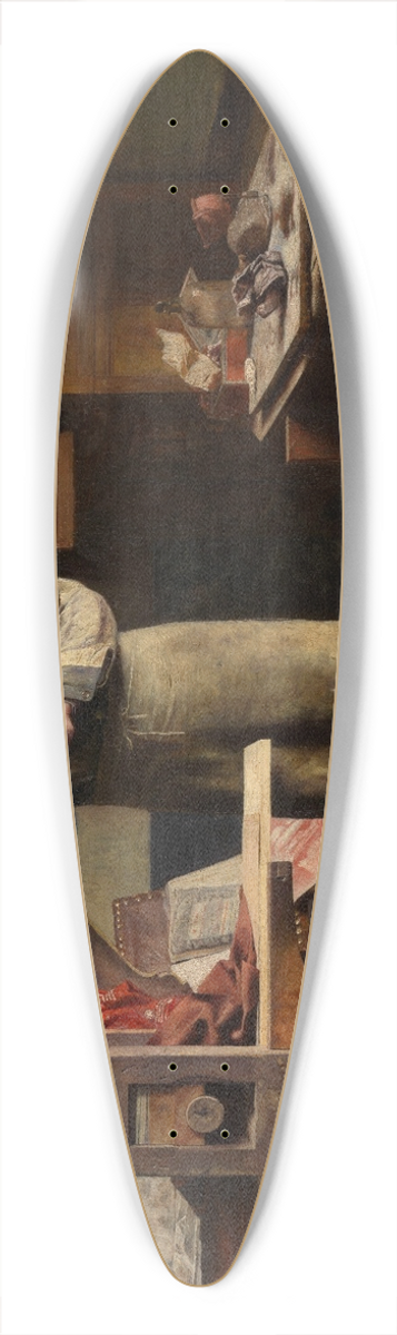 Henri de Braekeleer - The Plate Printer 39.3 inch art pintail longboard deck