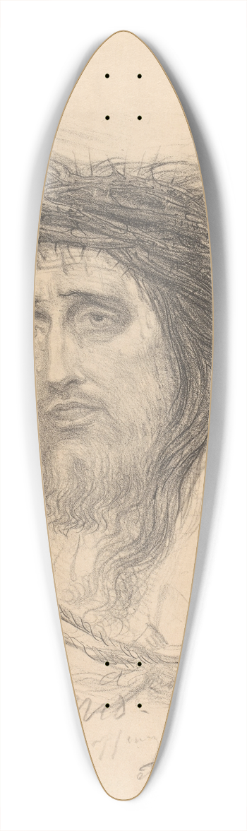 Henri de Groux - Christus met doornenkrans 39.3 inch art pintail longboard deck
