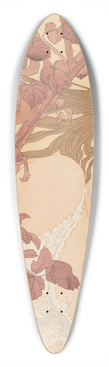 Henri Detouche - In the Brambles 39.3 inch art pintail longboard deck