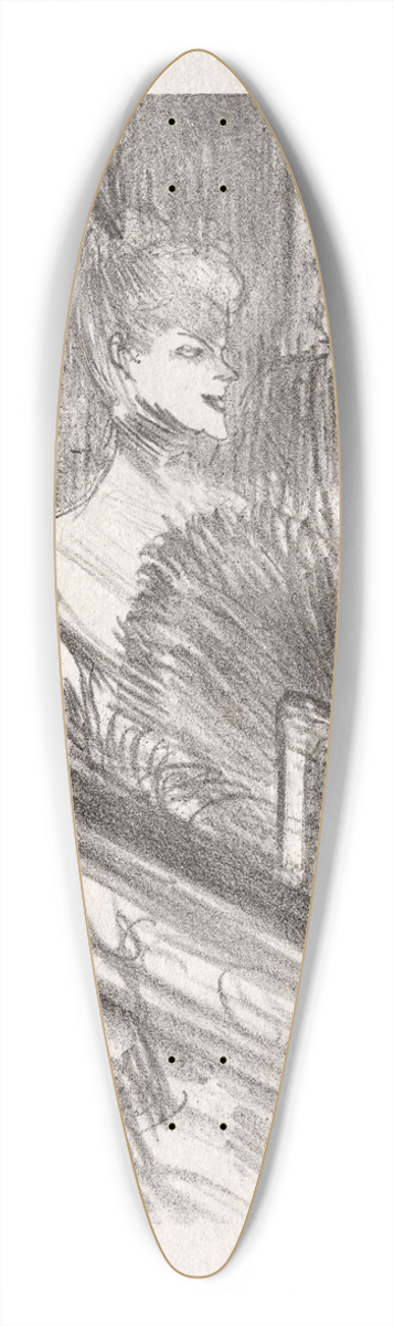 Henri de Toulouse-Lautrec - Au pied du Sina:  Le Baron Mose 39.3 inch art pintail longboard deck