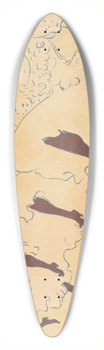 Henri de Toulouse-Lautrec - Mademoiselle Eglantines Troupe 39.3 inch art pintail longboard deck