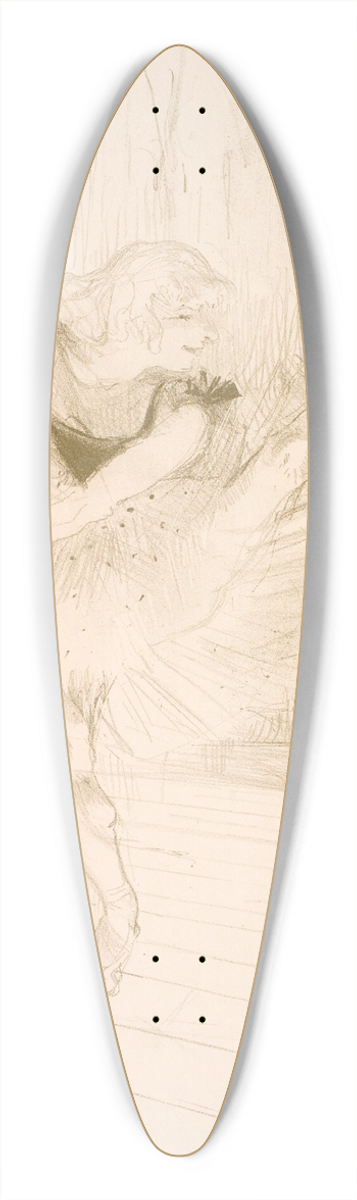 Henri de Toulouse-Lautrec - Miss Ida Heath, Danseuse Anglaise 39.3 inch art pintail longboard deck