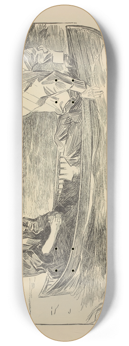 Charles Dana Gibson - A drama 8.25 inch art skate deck