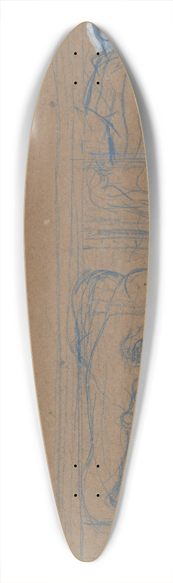 Henri de Toulouse-Lautrec - Preliminary Design for the Playbill to Le Chariot de Terre Cuite 39.3 inch art pintail longboard deck