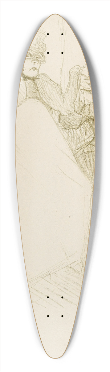 Henri de Toulouse-Lautrec - Rjane et Galipaux, dans Madame Sans-Gne 39.3 inch art pintail longboard deck