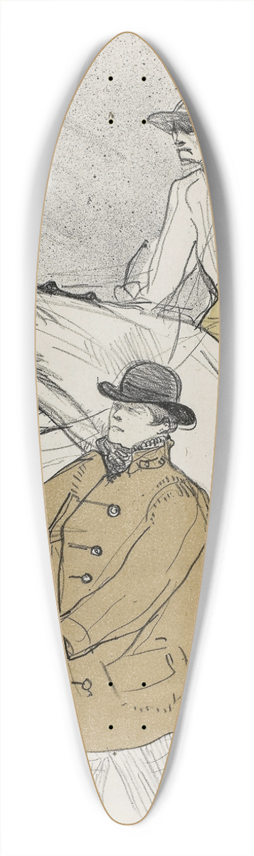 Henri de Toulouse-Lautrec - The Jockey Going to the Post 39.3 inch art pintail longboard deck