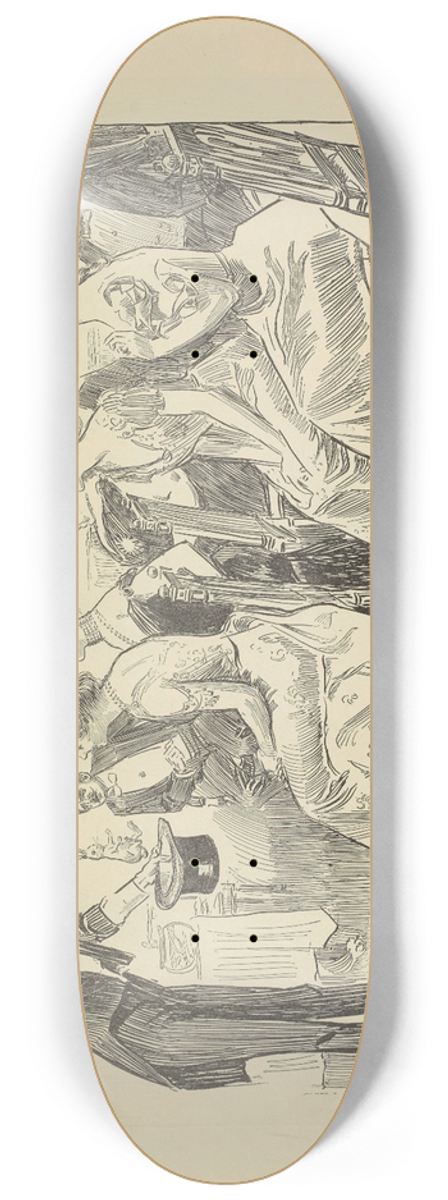 Charles Dana Gibson - Advice to a hostess 8.25 inch art skate deck