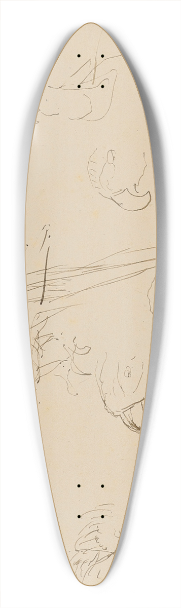 Henri de Toulouse-Lautrec - tude de perroquets 39.3 inch art pintail longboard deck