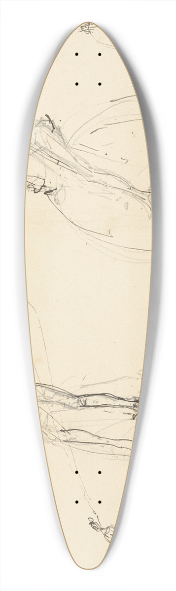 Henri de Toulouse-Lautrec - tude de vlocipdistes 39.3 inch art pintail longboard deck