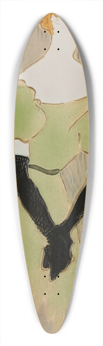 Henri de Toulouse-Lautrec - Yvette Guilbert 39.3 inch art pintail longboard deck