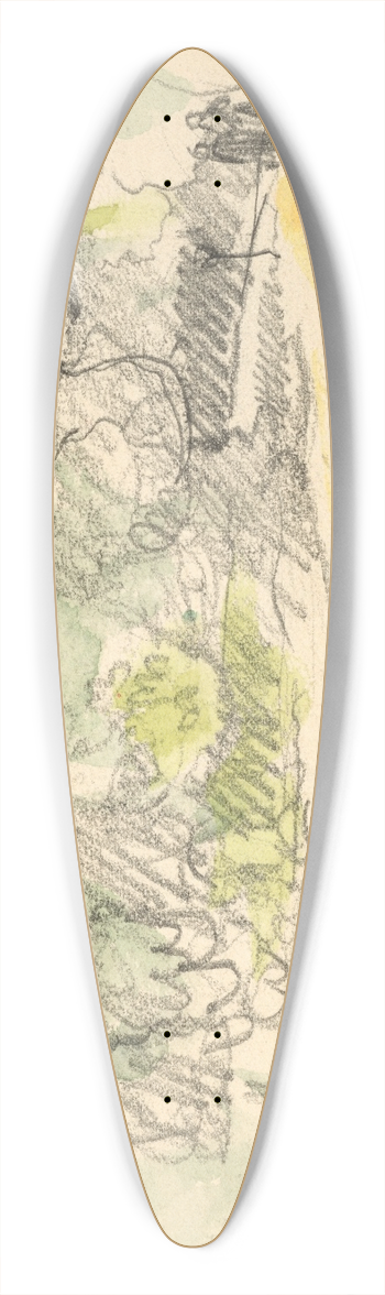 Henri-Edmond Cross - Paris, promenade au bois de Boulogne 39.3 inch art pintail longboard deck