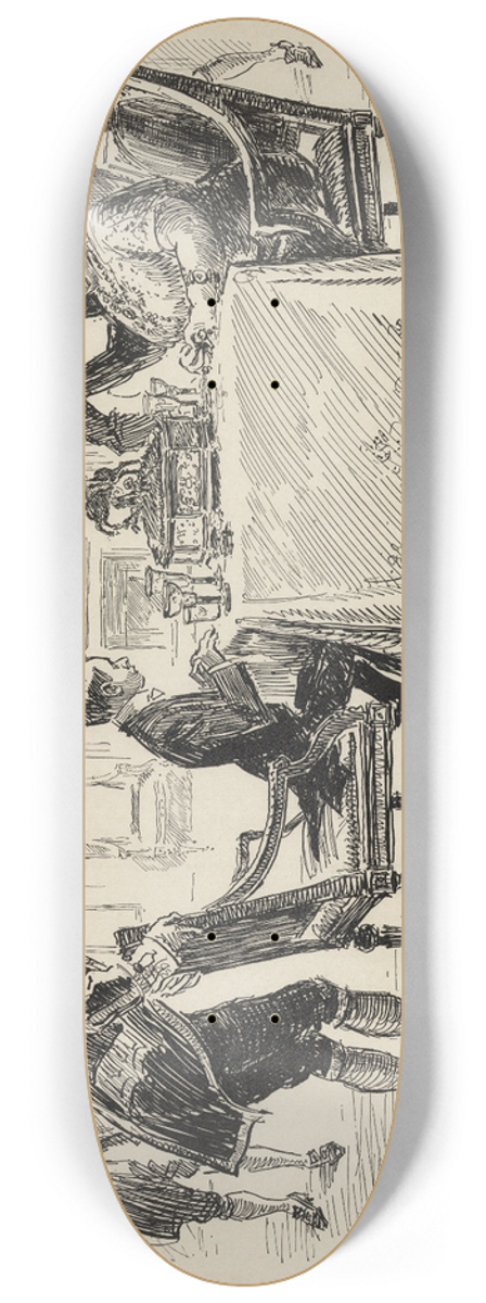 Charles Dana Gibson - Advice to the mentally feeble  By all means marry for a home 8.25 inch art skate deck