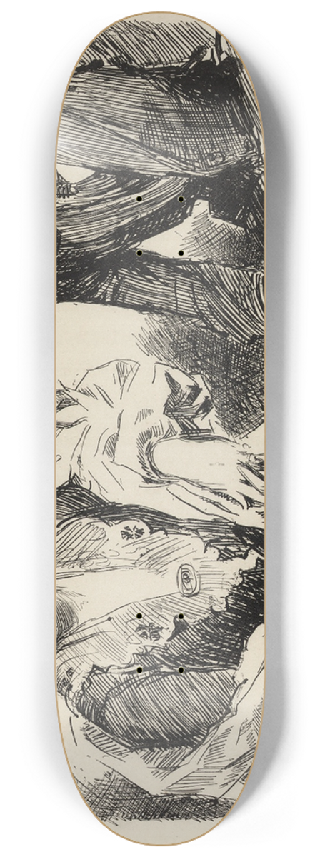 Charles Dana Gibson - Advice to the mentally feeble  Keep the mouth closed 8.25 inch art skate deck