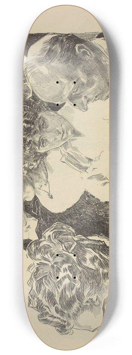 Charles Dana Gibson - A first night 8.25 inch art skate deck