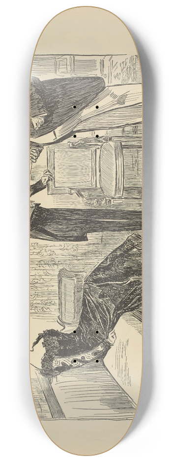 Charles Dana Gibson - A hint to fathers 8.25 inch art skate deck