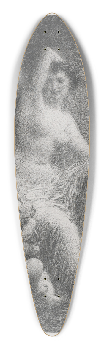 Henri Fantin-Latour - Venus and Cupid 39.3 inch art pintail longboard deck