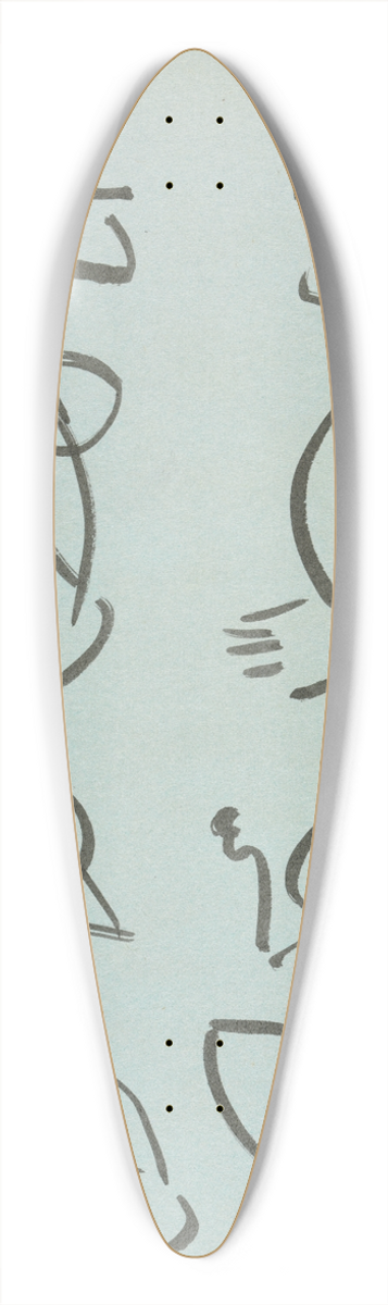 Henri Gaudier-Brzeska - Four Studies of Dancing Figures. 39.3 inch art pintail longboard deck