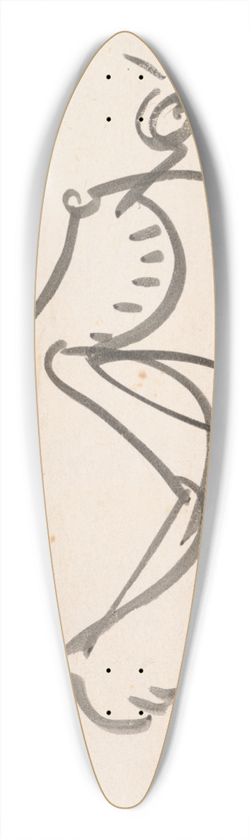 Henri Gaudier-Brzeska - Study for a Sculpture 39.3 inch art pintail longboard deck