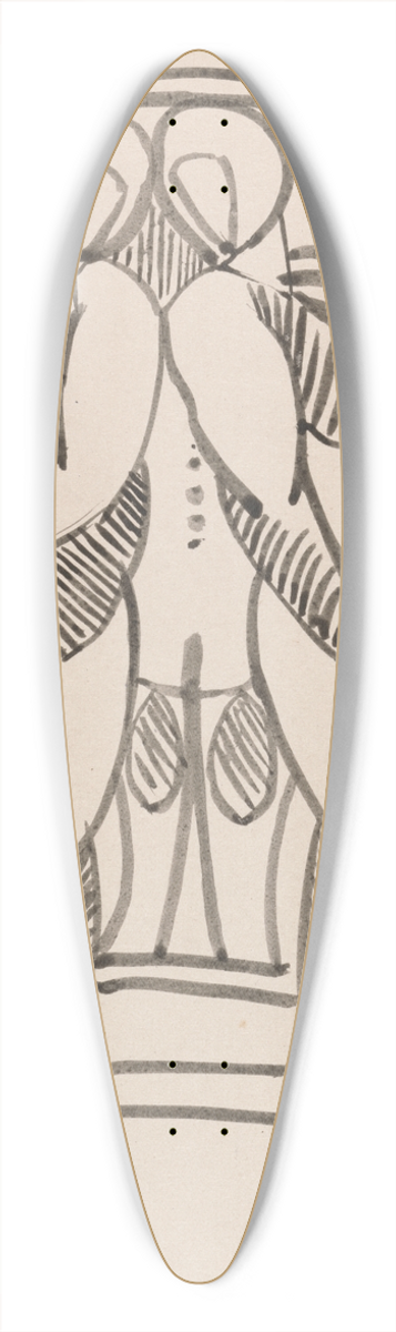 Henri Gaudier-Brzeska - Two Studies for a Sculptural Column 39.3 inch art pintail longboard deck