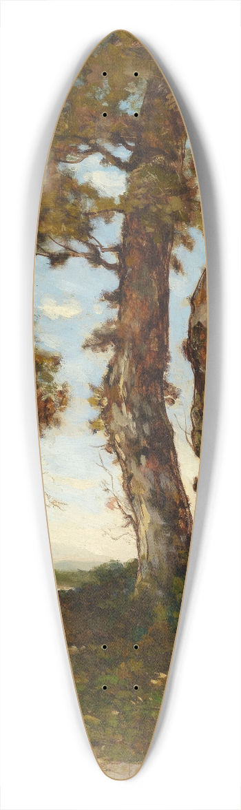 Henri-Joseph Harpignies - Arbres au bord de la Loire 39.3 inch art pintail longboard deck