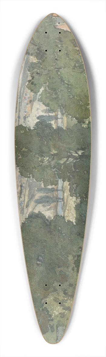 Henri-Joseph Harpignies - Briare 39.3 inch art pintail longboard deck