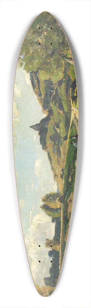 Henri-Joseph Harpignies - La Chapelle Sainte tienne 39.3 inch art pintail longboard deck