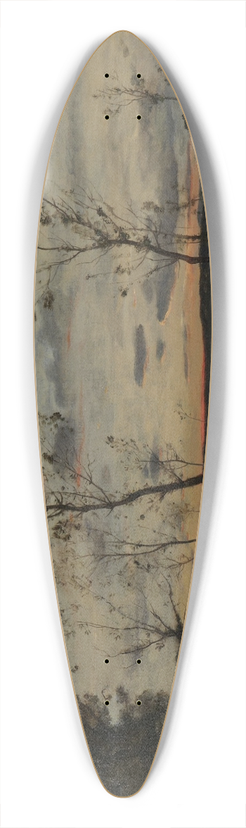 Henri-Joseph Harpignies - Landscape 39.3 inch art pintail longboard deck