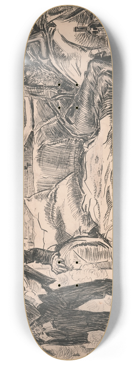 Charles Dana Gibson - And the fool, he called her his lady fair 8.25 inch art skate deck