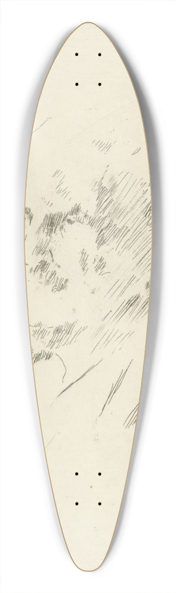 Henrik Lund - Mannsportrett 6 39.3 inch art pintail longboard deck
