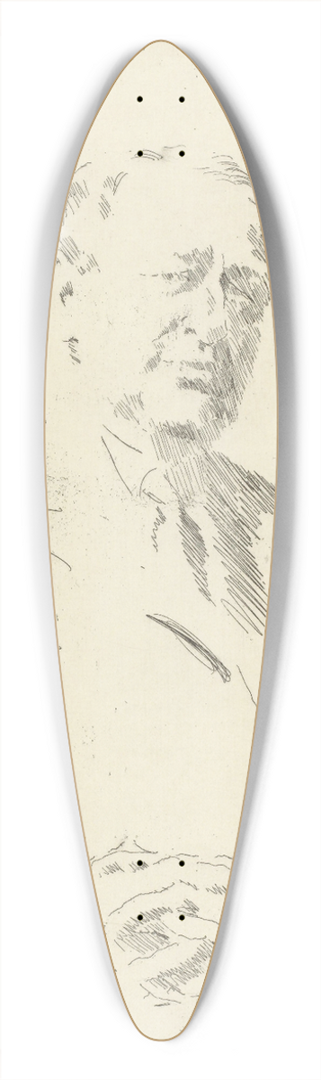 Henrik Lund - Mannsportrett 8 39.3 inch art pintail longboard deck